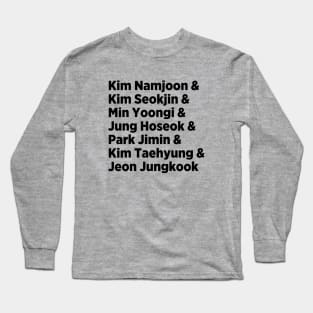 BTS Bandmates Names - Army Fans Long Sleeve T-Shirt